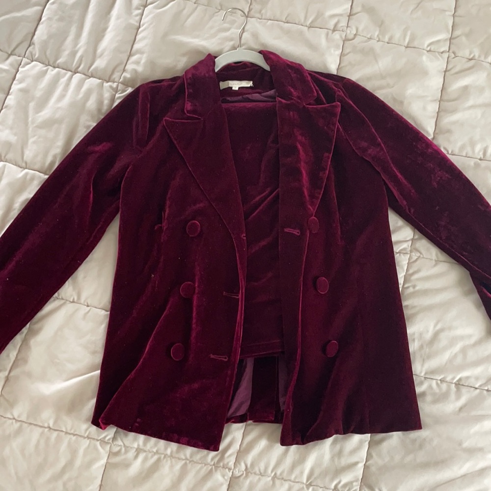 Fuchsia Velour Pant Jacket suit